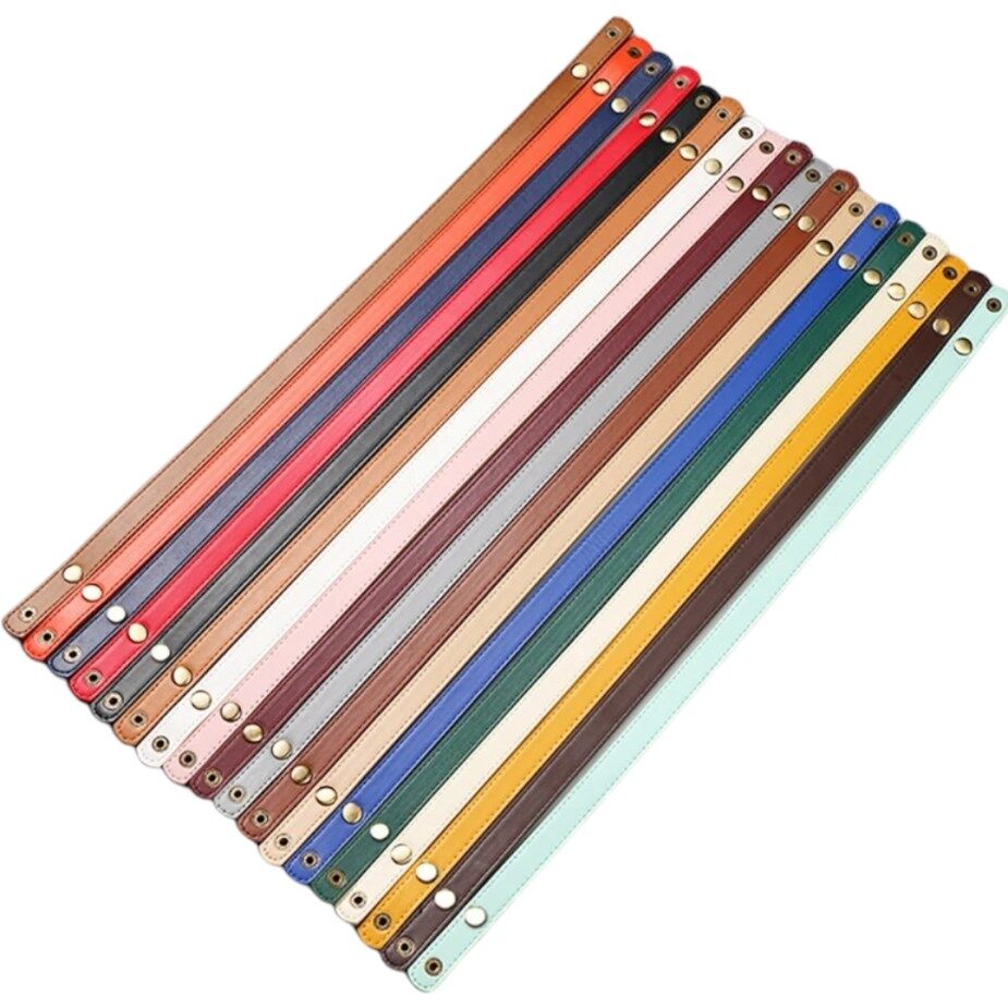 anses pressions en cuir PU de différentes couleurs